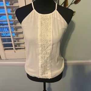 Express White Lace Detail Camisole